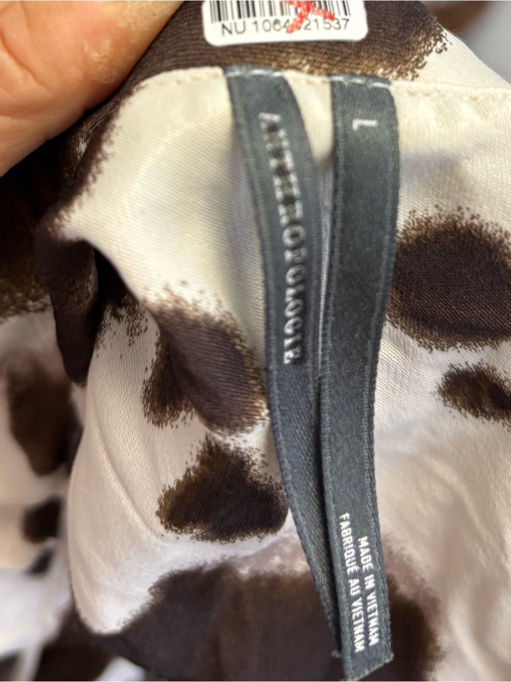 Anthropologie Tilda Cow Print Slip Maxi Dress - Picture 7 of 10